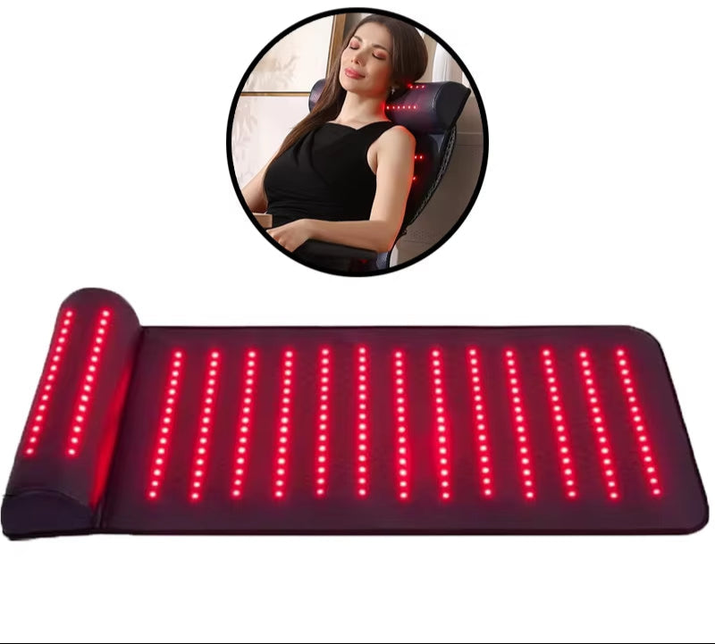 Red Light Therapy Massage Mat with 3D Neck Support & Far Infrared Heat – Professional Pain Relief for Home & Spa Use Relax